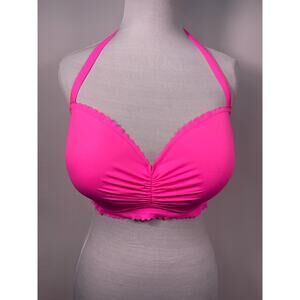 Victoria’s Secret Neon Pink Halter Bikini Top 36DDD